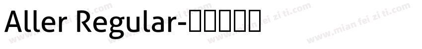 Aller Regular字体转换